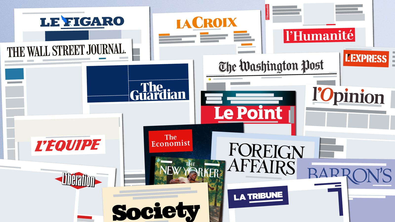 Quelques journaux et magazines présents sur PressReader.